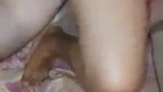 Ебут красивую жену в анус и в ротик вдвоем